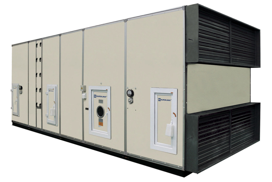 50 mm PU Insulation Double Skin Modular Fresh Air Handling Unit With